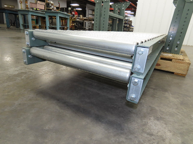 Uline 24"x 10' Gravity Roller Conveyor 1.9" Roller 21"BF 2-Sections 20' w/Legs
