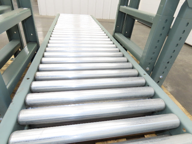 Uline 24"x 10' Gravity Roller Conveyor 1.9" Roller 21"BF 2-Sections 20' w/Legs