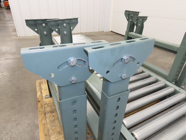 Uline 24"x 10' Gravity Roller Conveyor 1.9" Roller 21"BF 2-Sections 20' w/Legs