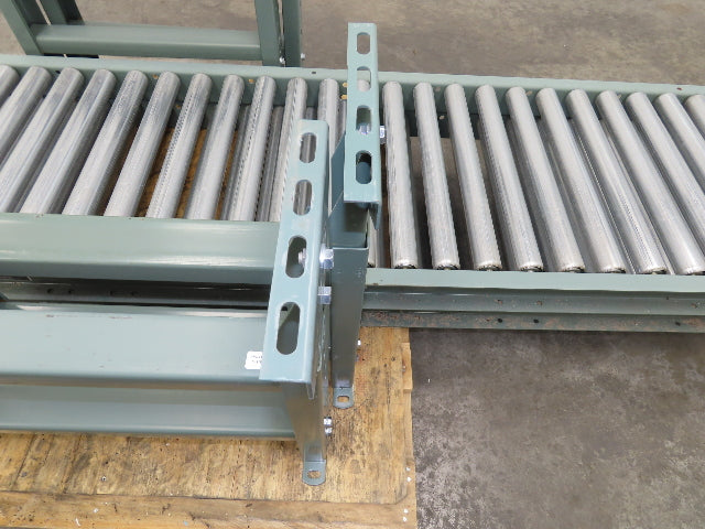 Uline 24"x 10' Gravity Roller Conveyor 1.9" Roller 21"BF 2-Sections 20' w/Legs