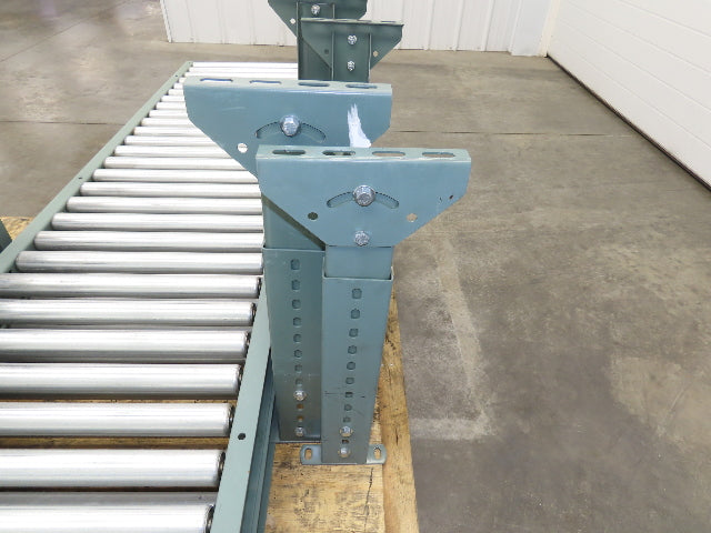 Uline 24"x 10' Gravity Roller Conveyor 1.9" Roller 21"BF 2-Sections 20' w/Legs