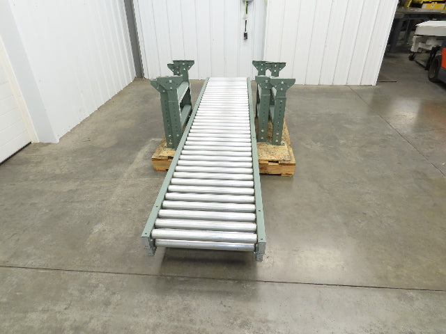 Uline 24"x 10' Gravity Roller Conveyor 1.9" Roller 21"BF 2-Sections 20' w/Legs