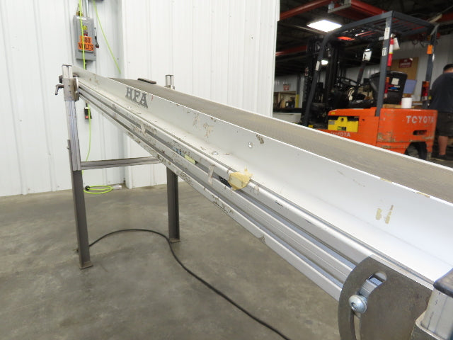 HFA 2210 Series 18"x 89" Aluminum Incline Conveyor 15"Belt 115V Belt Drive 56FPM