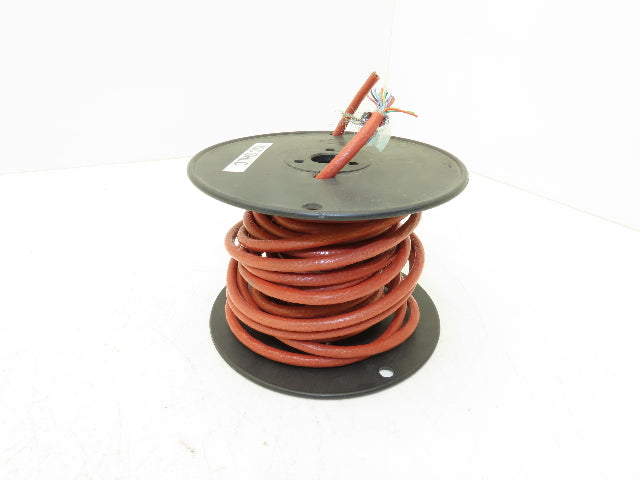 Belden 83569 Wire Spool 22AWG 30' 19 Conductor Shielded Red Cable Thermal