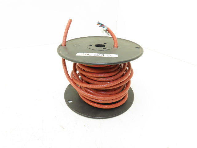 Belden 83569 Wire Spool 22AWG 30' 19 Conductor Shielded Red Cable Thermal