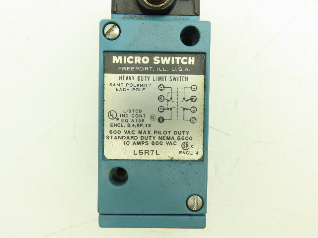 Micro Switch LSR7L Heavy Duty Snap Action Limit Switch 600VAC 10A NEMA A600