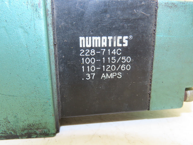 Numatics I34SA400K Pneumatic Air Single Solenoid Valve 150psi 110-120VAC
