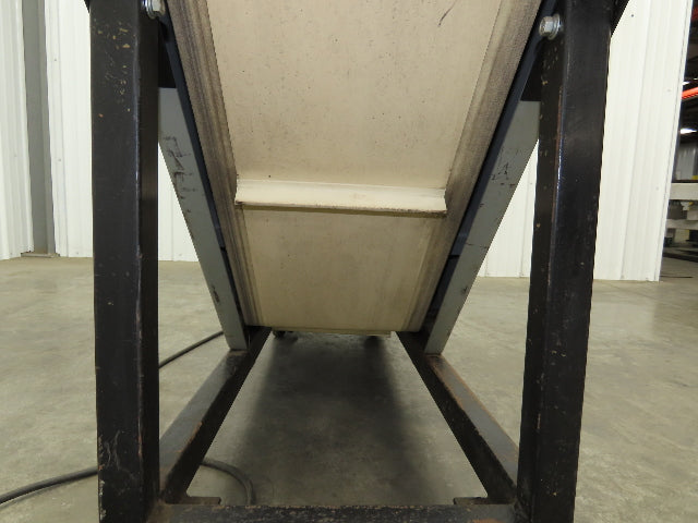 LaRos 10"x 74"L Portable Incline Parts Conveyor Cleated Belt 115V Variable Speed