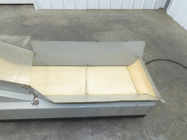 LaRos 10"x 74"L Portable Incline Parts Conveyor Cleated Belt 115V Variable Speed