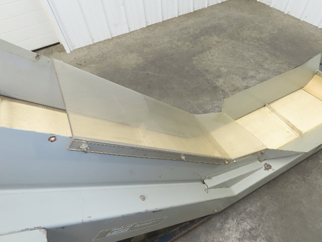LaRos 10"x 74"L Portable Incline Parts Conveyor Cleated Belt 115V Variable Speed