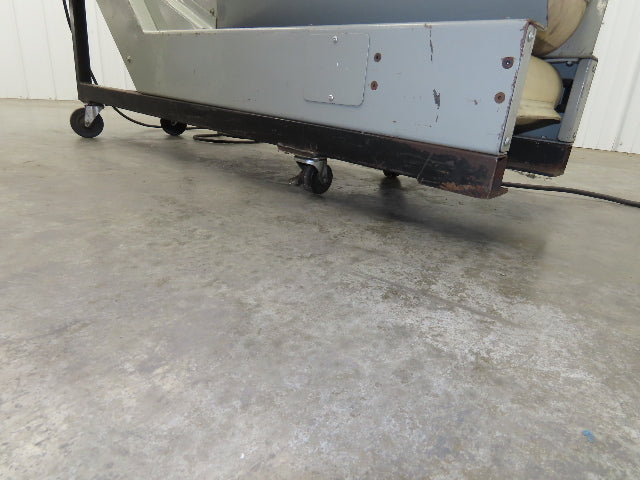 LaRos 10"x 74"L Portable Incline Parts Conveyor Cleated Belt 115V Variable Speed