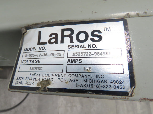 LaRos 10"x 74"L Portable Incline Parts Conveyor Cleated Belt 115V Variable Speed