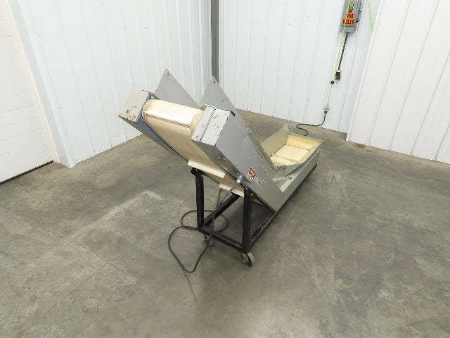 LaRos 10"x 74"L Portable Incline Parts Conveyor Cleated Belt 115V Variable Speed