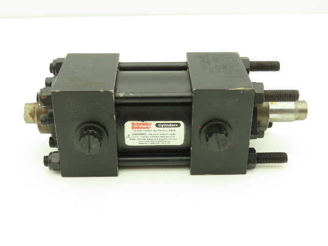 Schrader Bellows Pneumatic Air Cylinder 2" Bore 0.75" Stroke Double Rod 250 PSI