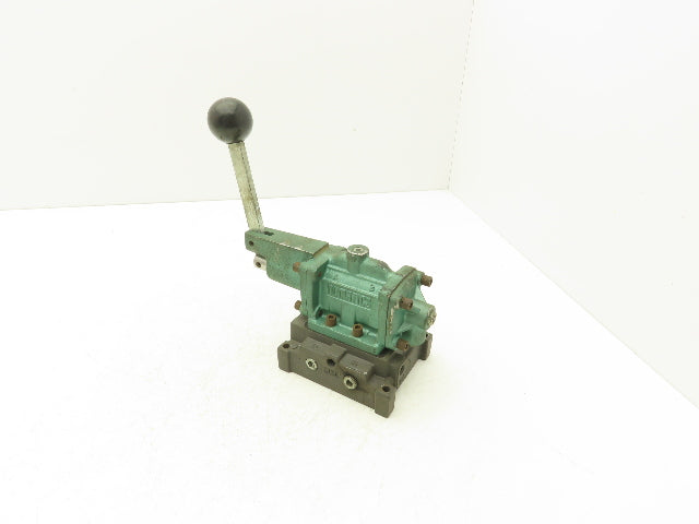Numatics 34HLD4410 Directional Manual Lever Valve 2-Position 5-Port 1/4"Manifold