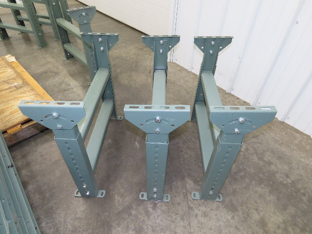 Uline 24"x 10' Gravity Roller Conveyor 1-3/8" Roller 22"BF 6-Sections 60' w/Legs