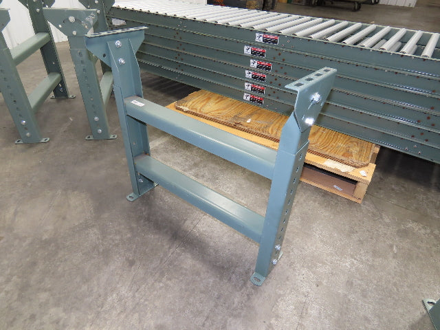 Uline 24"x 10' Gravity Roller Conveyor 1-3/8" Roller 22"BF 6-Sections 60' w/Legs