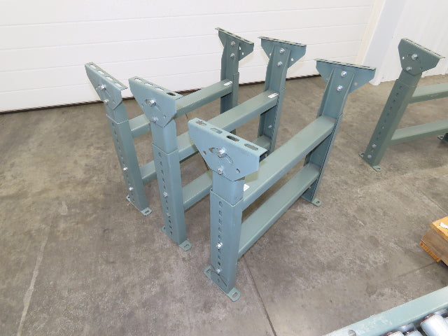 Uline 24"x 10' Gravity Roller Conveyor 1-3/8" Roller 22"BF 6-Sections 60' w/Legs