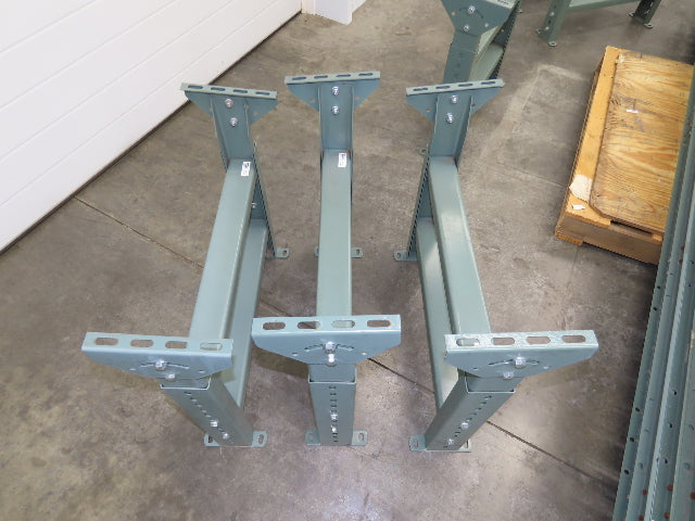 Uline 24"x 10' Gravity Roller Conveyor 1-3/8" Roller 22"BF 6-Sections 60' w/Legs