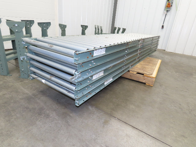 Uline 24"x 10' Gravity Roller Conveyor 1-3/8" Roller 22"BF 6-Sections 60' w/Legs