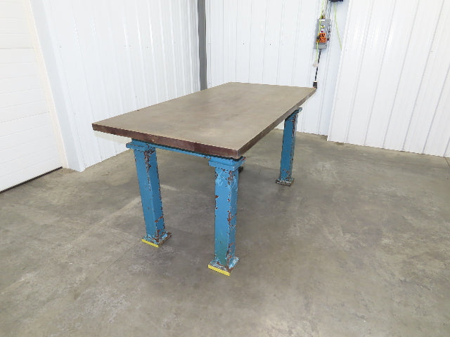 Vintage Precision Steel Welding Layout Table 71x35.5" Cast Iron 1-3/4" Thick Top