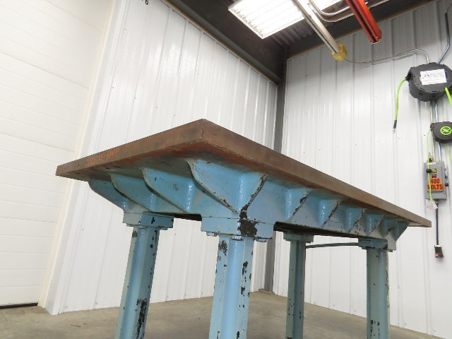 Vintage Precision Steel Welding Layout Table 72x36" Cast Iron 1-1/2" Thick Top