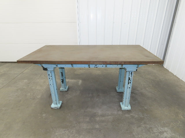 Vintage Precision Steel Welding Layout Table 72x36" Cast Iron 1-1/2" Thick Top