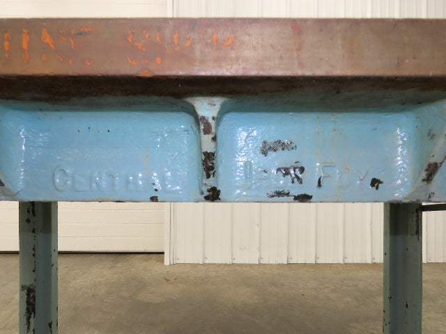 Vintage Precision Steel Welding Layout Table 72x36" Cast Iron 1-1/2" Thick Top