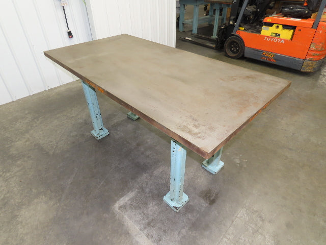 Vintage Precision Steel Welding Layout Table 72x36" Cast Iron 1-1/2" Thick Top