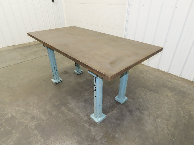 Vintage Precision Steel Welding Layout Table 72x36" Cast Iron 1-1/2" Thick Top