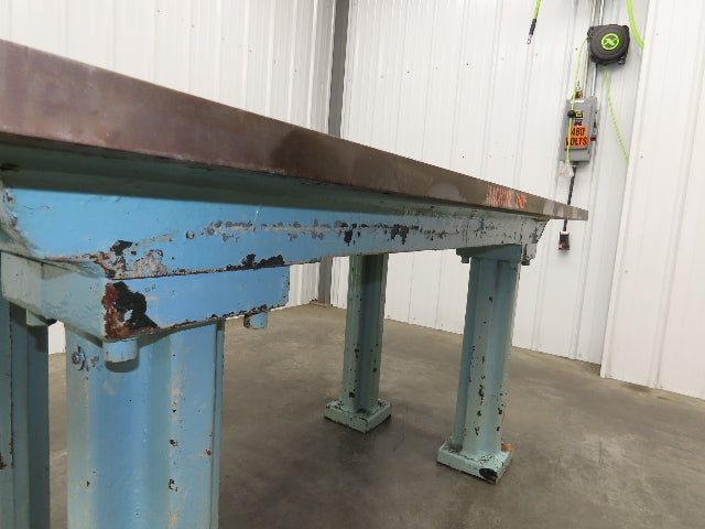 Vintage Precision Steel Welding Layout Table 71-1/2x36" Cast Iron 1-3/8" Top
