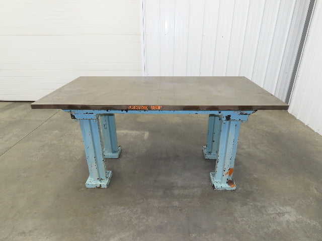 Vintage Precision Steel Welding Layout Table 71-1/2x36" Cast Iron 1-3/8" Top
