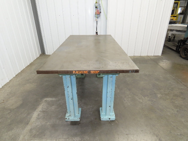 Vintage Precision Steel Welding Layout Table 71-1/2x36" Cast Iron 1-3/8" Top