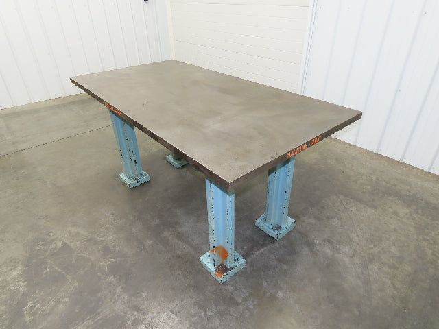 Vintage Precision Steel Welding Layout Table 71-1/2x36" Cast Iron 1-3/8" Top