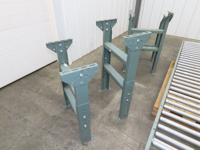 Uline 18"x 10' Gravity Roller Conveyor 1-3/8" Roller 16"BF 2-Sections 20' w/Legs