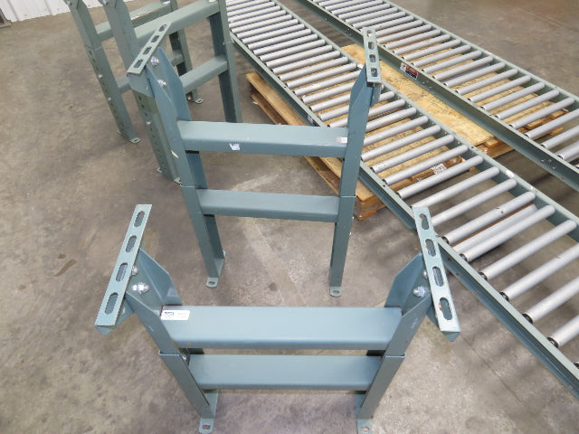 Uline 18"x 10' Gravity Roller Conveyor 1-3/8" Roller 16"BF 2-Sections 20' w/Legs