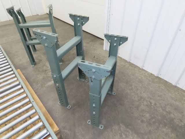 Uline 18"x 10' Gravity Roller Conveyor 1-3/8" Roller 16"BF 2-Sections 20' w/Legs
