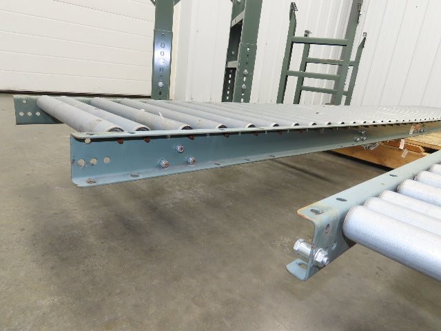 Uline 18"x 10' Gravity Roller Conveyor 1-3/8" Roller 16"BF 2-Sections 20' w/Legs