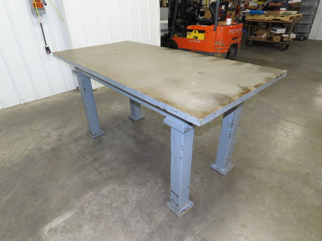 Vintage Precision Steel Welding Layout Table 72x36" Cast Iron 1-7/16" Thick Top