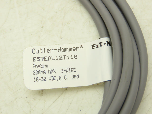 Eaton E57EAL12T110 Inductive Proximity Sensor 12MM X 1 1/4" 10-30VDC 3 Wire