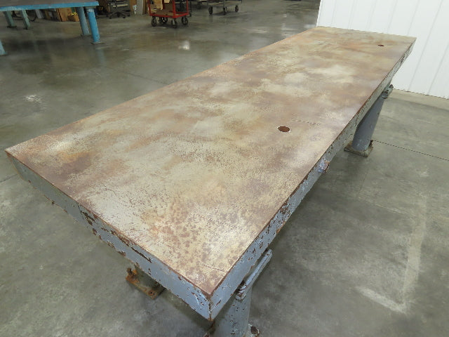 4" Thick Top Steel Fabrication Welding Layout Table Work Bench 103"x31.5"x36"