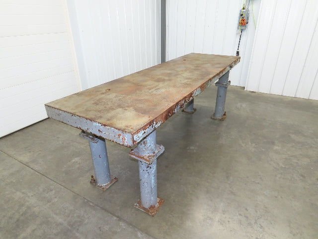 4" Thick Top Steel Fabrication Welding Layout Table Work Bench 103"x31.5"x36"