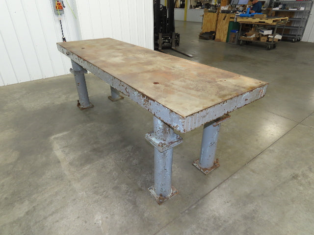 4" Thick Top Steel Fabrication Welding Layout Table Work Bench 103"x31.5"x36"