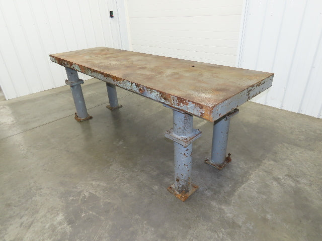 4" Thick Top Steel Fabrication Welding Layout Table Work Bench 103"x31.5"x36"