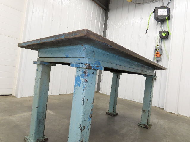Vintage Precision Steel Welding Layout Table 70x35" Cast Iron 1-1/4" Thick Top