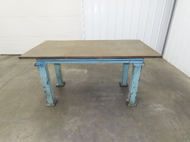 Vintage Precision Steel Welding Layout Table 70x35" Cast Iron 1-1/4" Thick Top