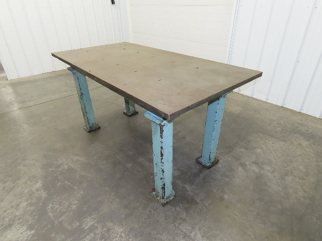 Vintage Precision Steel Welding Layout Table 70x35" Cast Iron 1-1/4" Thick Top