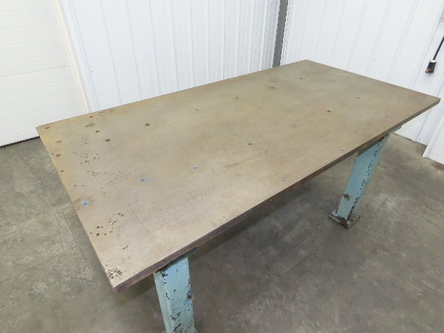 Vintage Precision Steel Welding Layout Table 70x35" Cast Iron 1-1/4" Thick Top