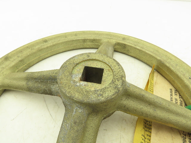 Hansen 50AW 1767C Hand Wheel Shut Off 10" 4 Spoke 5/8" Square Bore For Valves