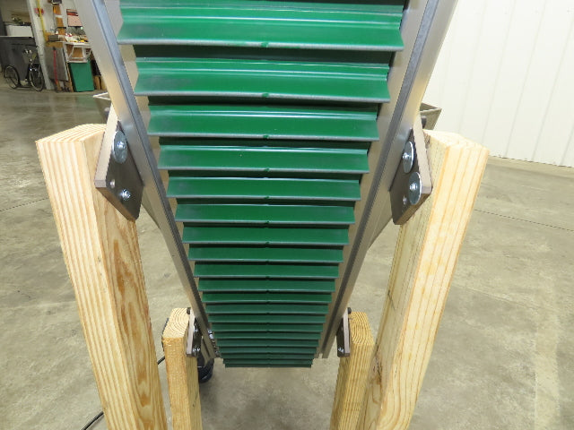 Stainless Hopper Small Parts Feeder Floorbin Elevator 8"x 48"H Conveyor 220V 1PH